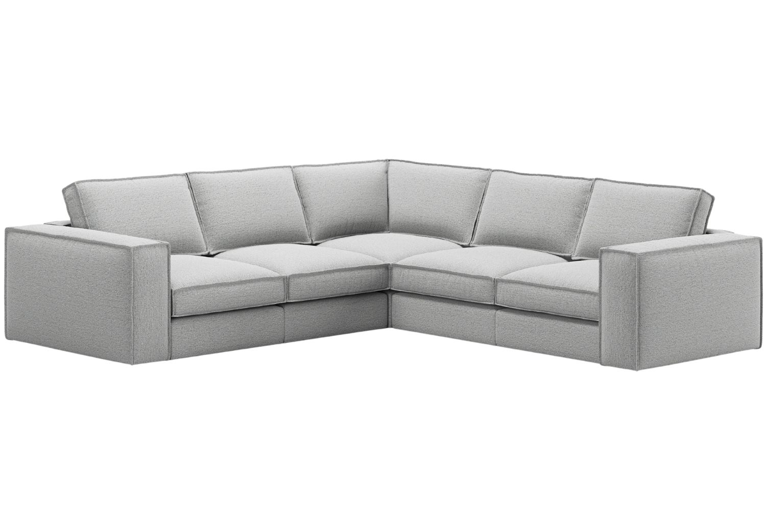 Micadoni Světle šedá rohová pohovka Pola 284 cm