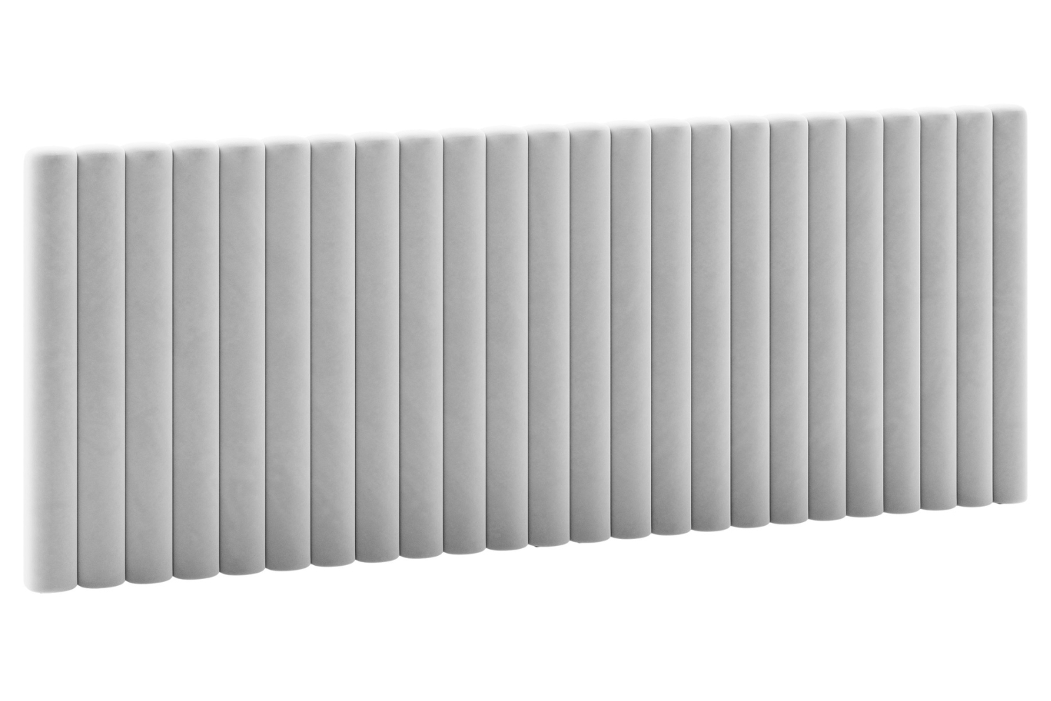 Micadoni Světle šedé sametové čelo k posteli Mistero 240 cm