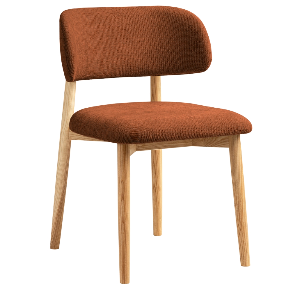 Micadoni Terakotově oranžová jídelní židle Evan