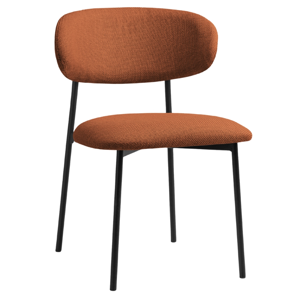 Micadoni Terakotově oranžová jídelní židle Nina