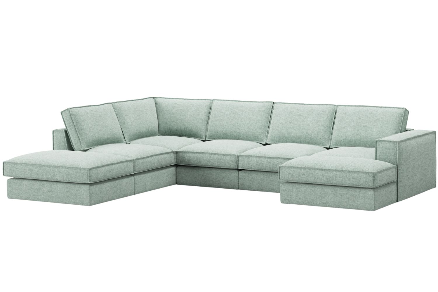 Micadoni Zelená rohová pohovka Pola 362 cm