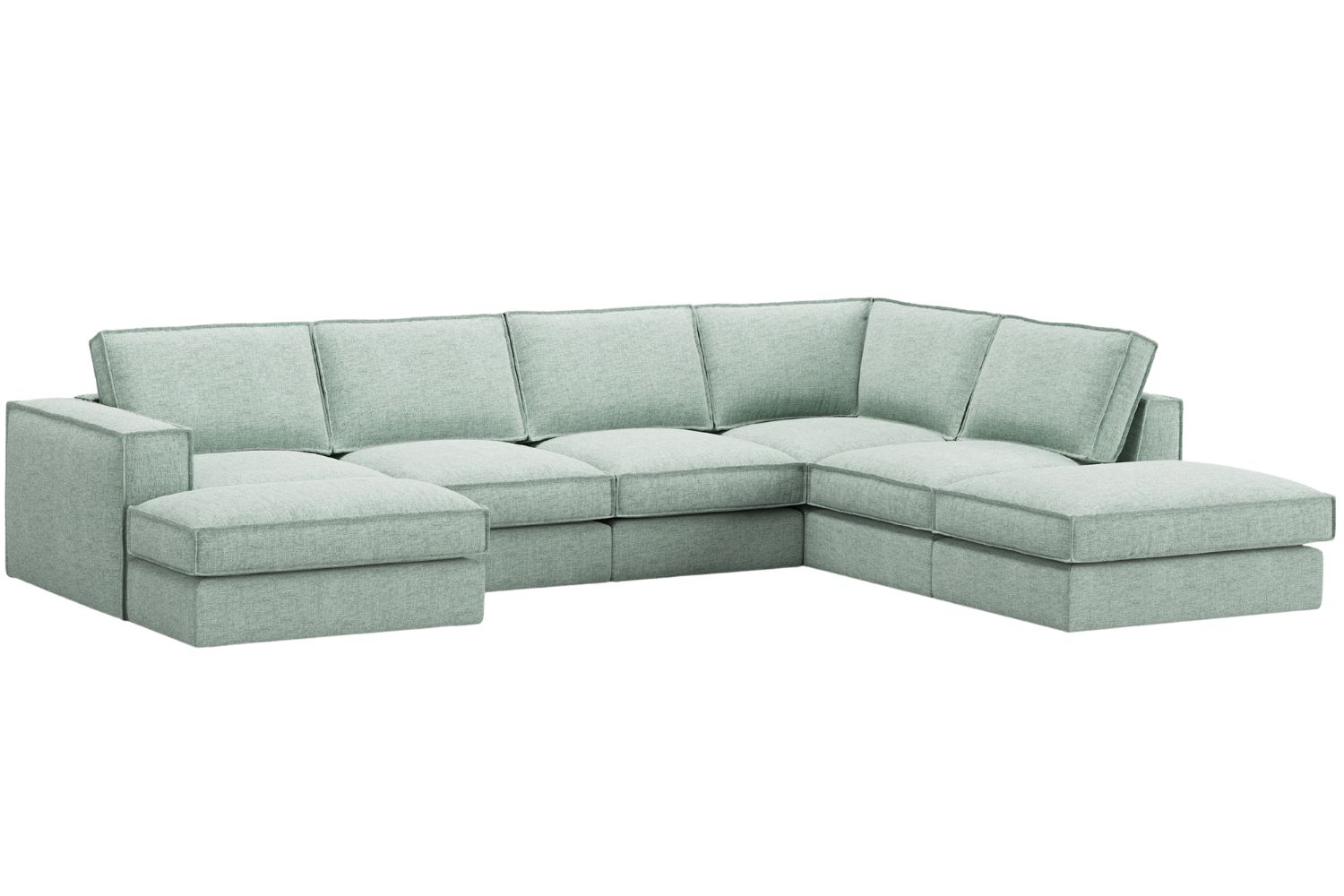 Micadoni Zelená rohová pohovka Pola 362 cm