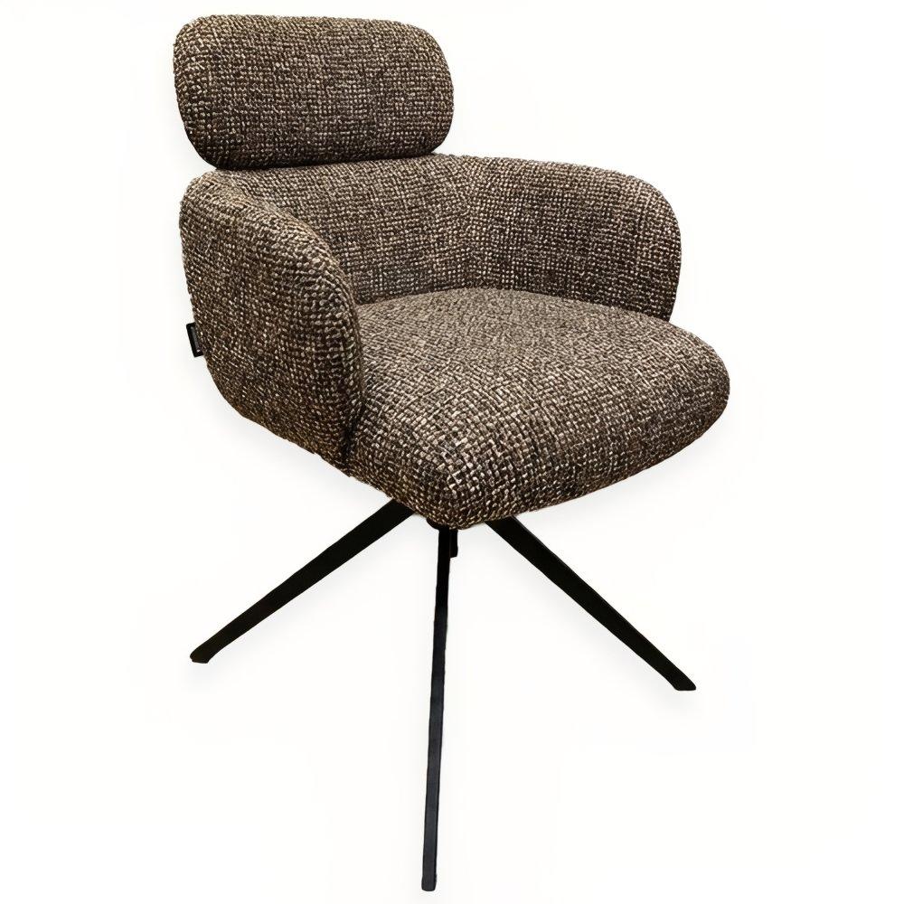 Miotto Hnědá čalouněná otočná jídelní židle Alecia