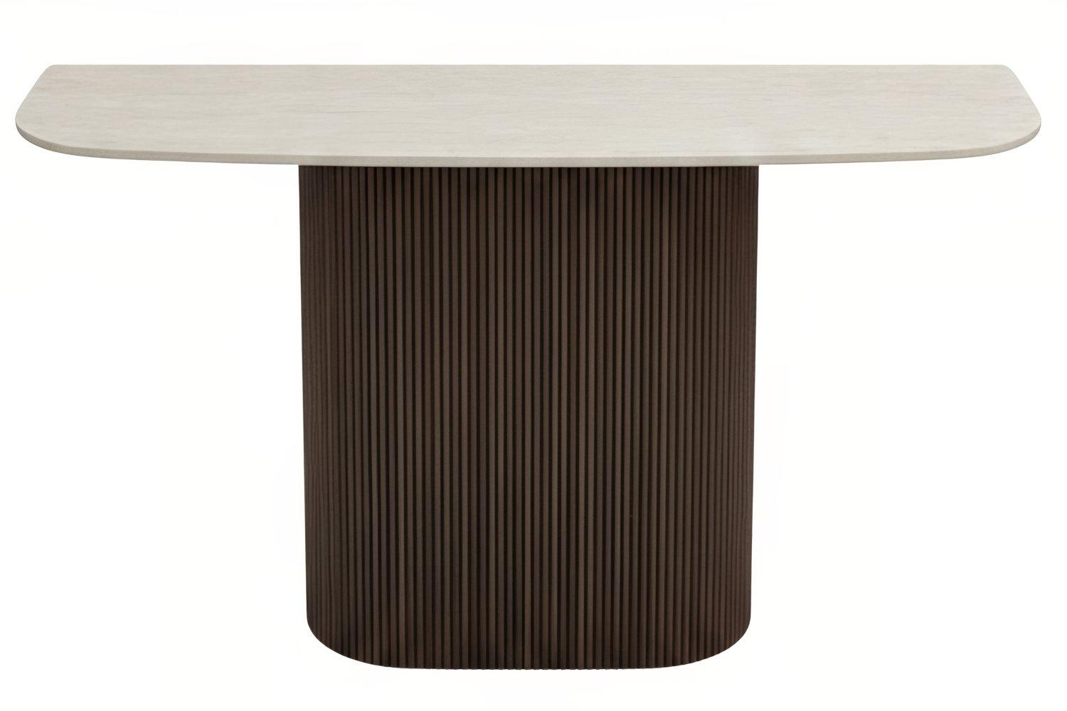 Miotto Ořechový toaletní stolek Tracino 120 x 44 cm s dekorem travertinu