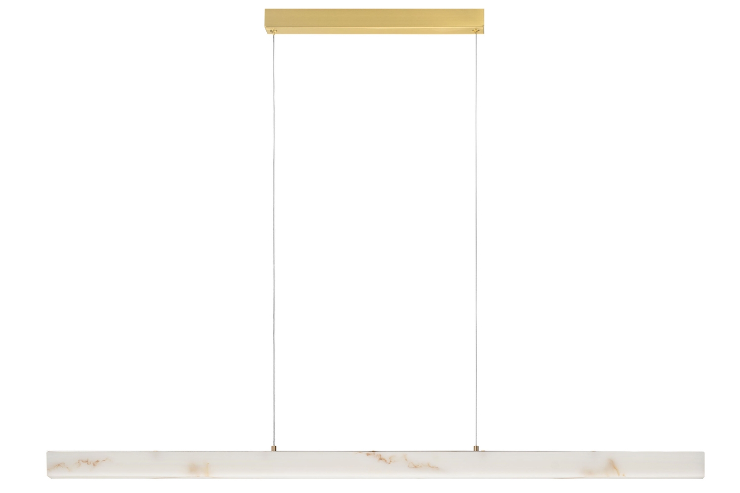 Nova Luce Bílé závěsné LED světlo Vaster 120 cm se zlatým zavěšením