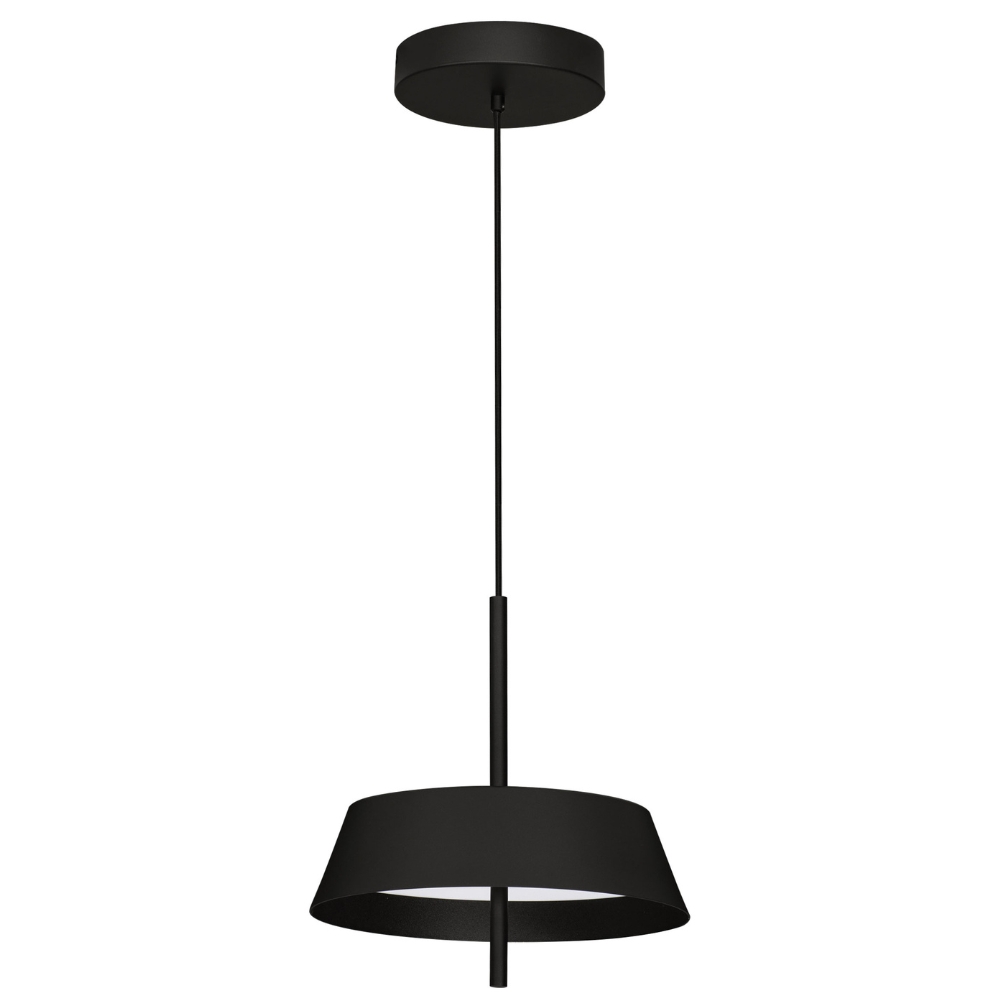 Nova Luce Černé kovové závěsné LED světlo Velio 35 cm