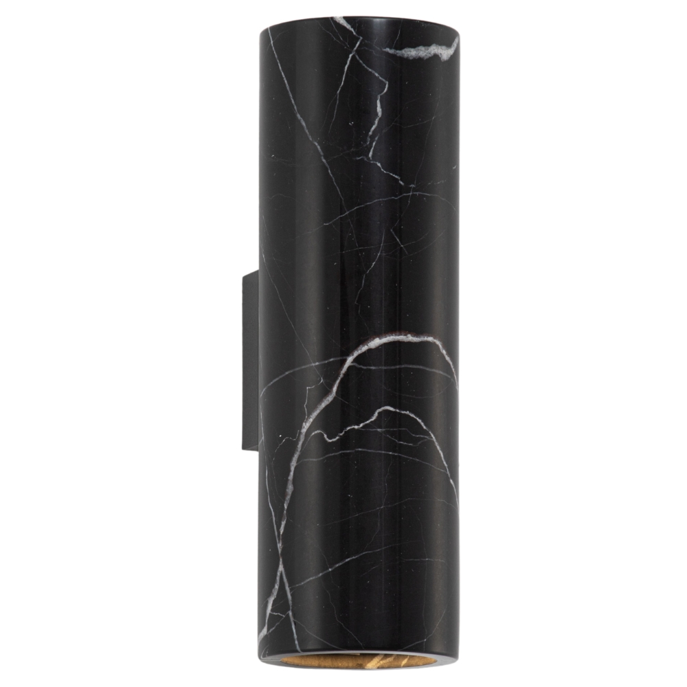 Nova Luce Černé mramorové nástěnné světlo Olvio