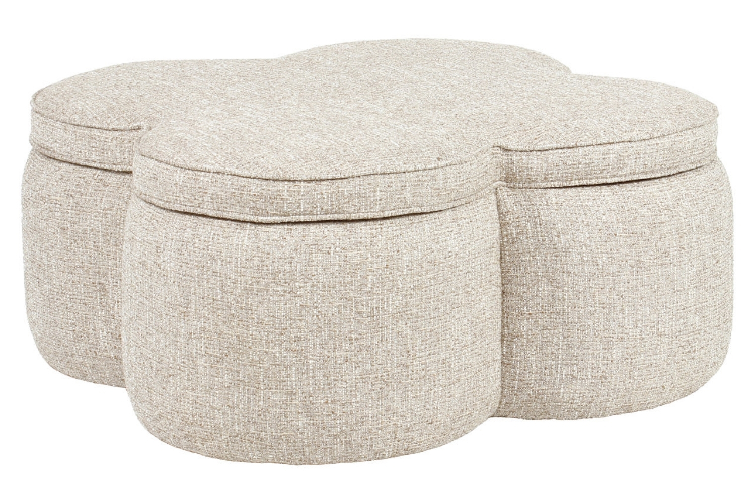 Richmond Béžový čalouněný taburet Corbeau 92 x 92 cm