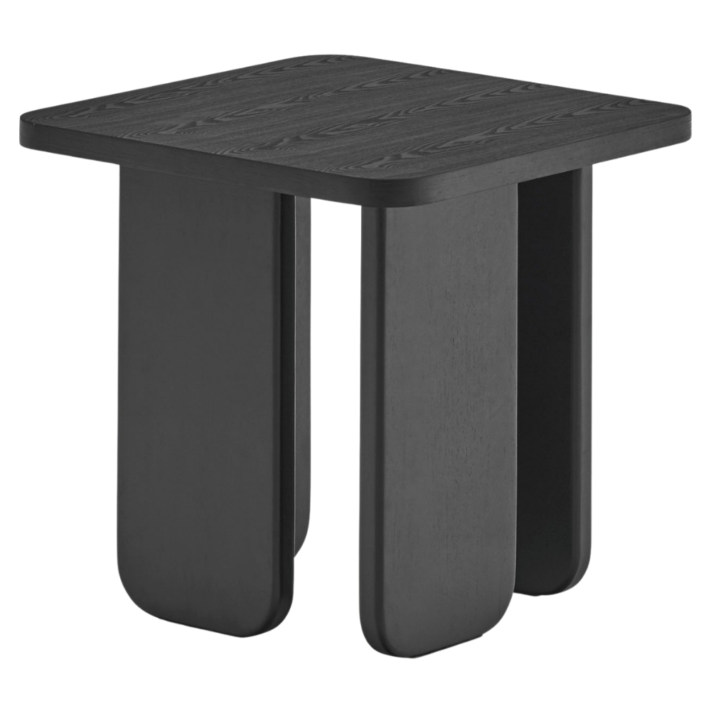 Teulat Černý dřevěný odkládací stolek Arq 48 x 48 cm