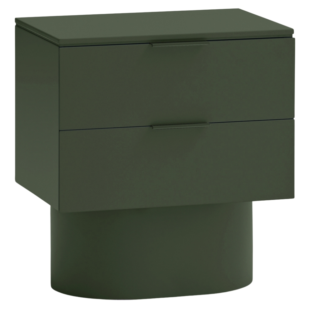 Teulat Zelený lakovaný noční stolek Totem 50 x 37 cm