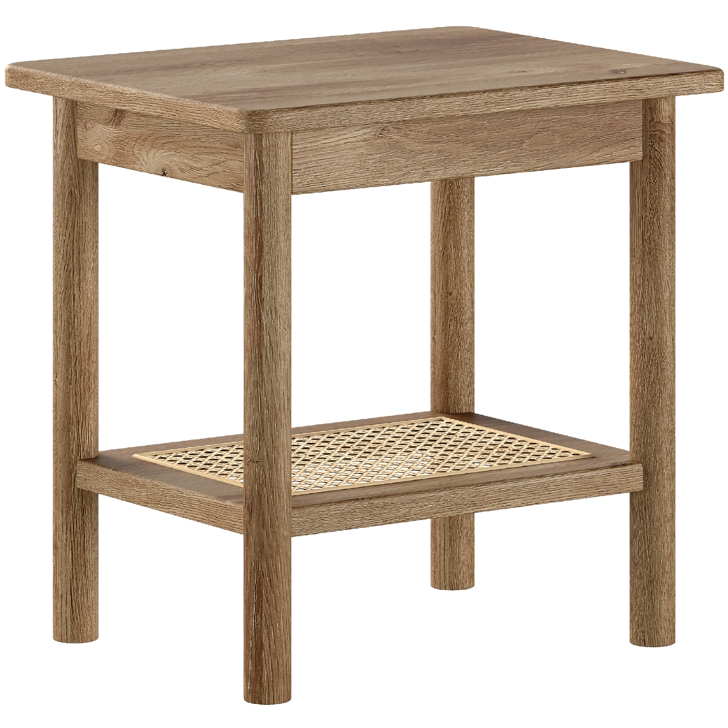 Vipack Dubovo-ratanový noční stolek Olive