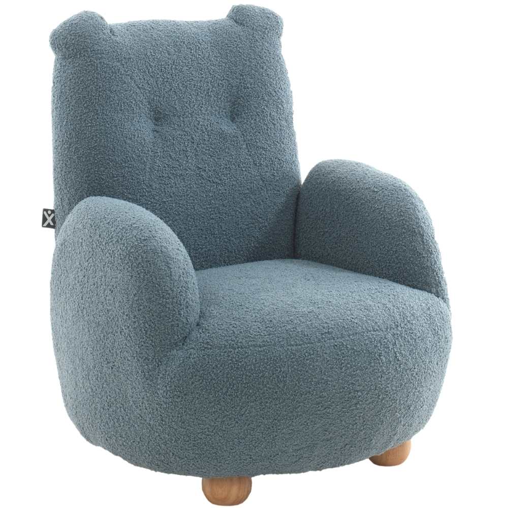 Vipack Modré dětské křeslo Rocky s vysokým opěradlem