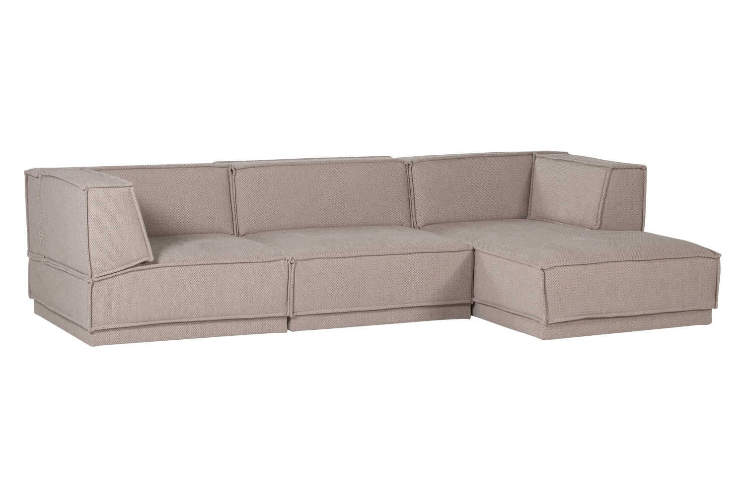 WOOOD Béžová rohová pohovka Manu 286 cm