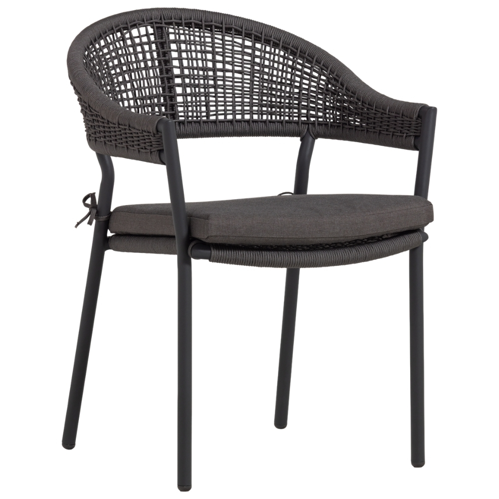 WOOOD Hnědá zahradní židle Rilo s výpletem