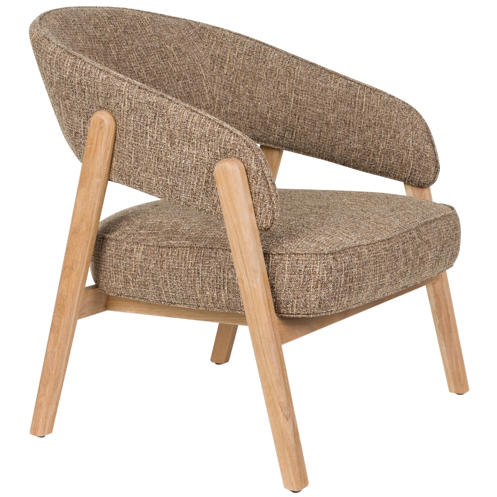 Zuiver Hnědé lounge křeslo BRIGHT