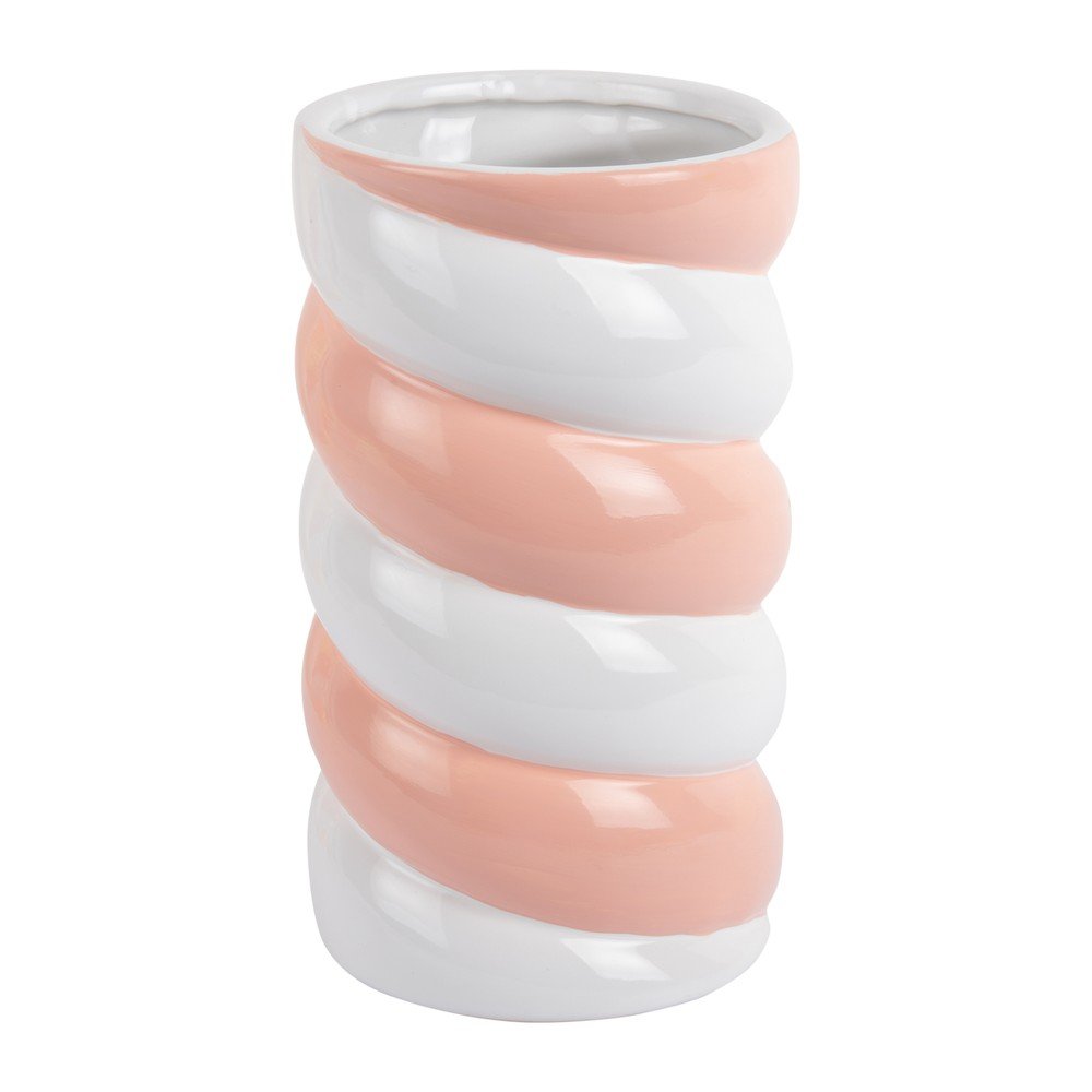 Bílá/růžová keramická váza (výška 23 cm) Marshmallow – PT LIVING
