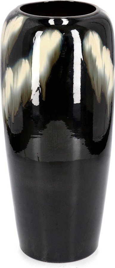 Černá terakotová ručně vyrobená/vysoká váza (výška 59 cm) Coira – Bizzotto