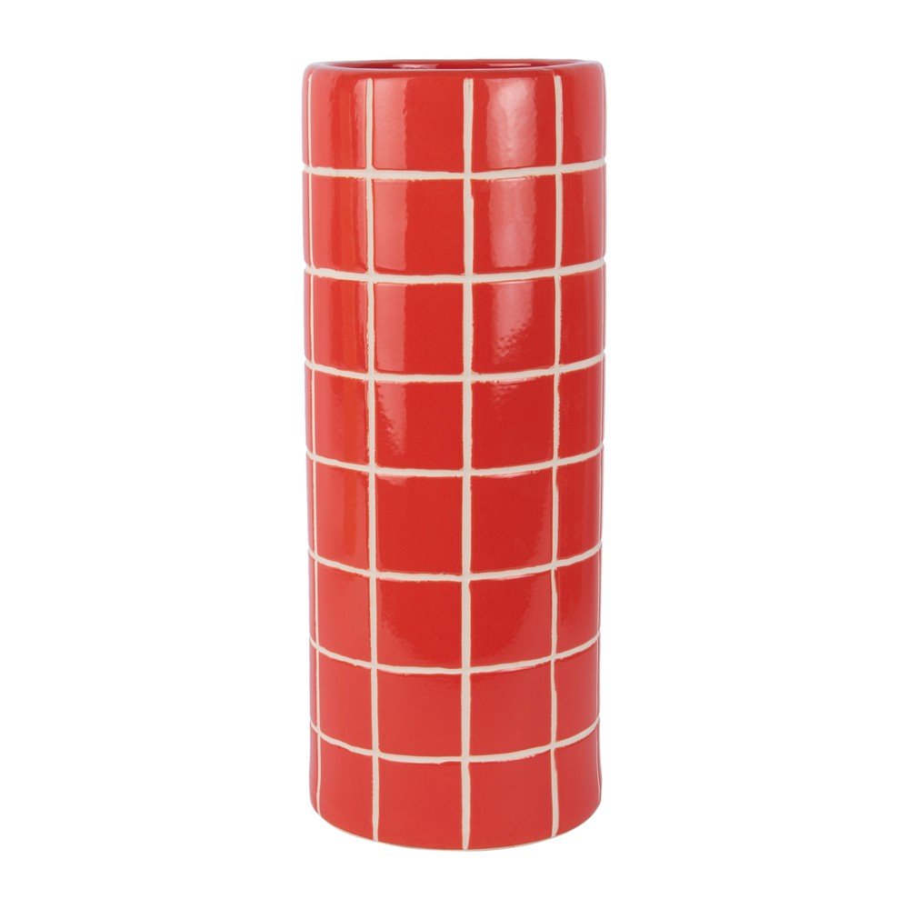 Červená keramická váza (výška 40 cm) Retro Tiles – PT LIVING