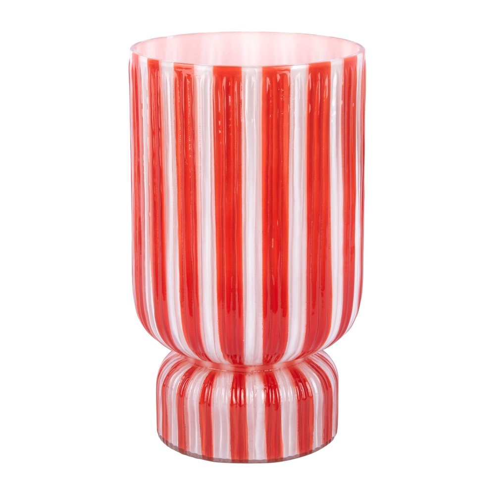 Červená skleněná váza (výška 26 cm) Rayado Retro – PT LIVING