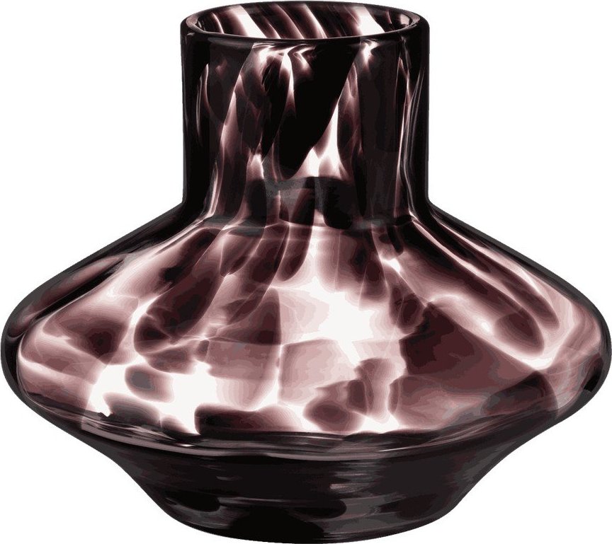 Hnědá skleněná ručně vyrobená váza (výška 28 cm) Glom – noo.ma