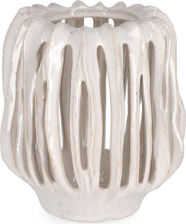 Krémová keramická ručně vyrobená váza (výška 17 cm) Naoko – Bizzotto