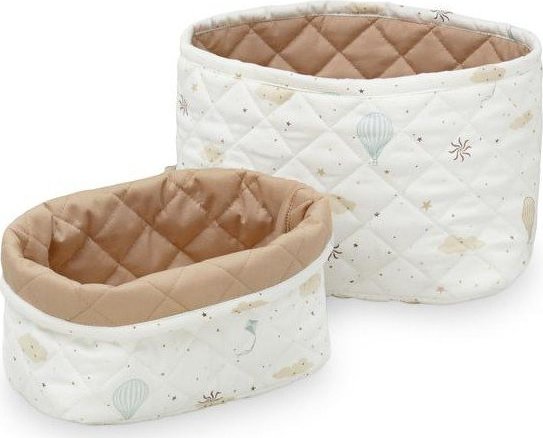 Krémové/světle hnědé látkové dětské koše na hračky v sadě 2 ks ø 24x17 cm Dreamland/Camel – Cam Cam Copenhagen