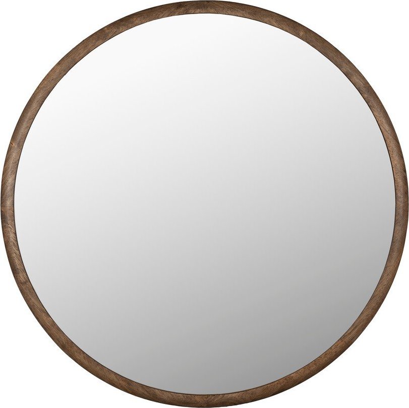 Nástěnné zrcadlo s dřevěným rámem ø 80 cm Gale – Dutchbone