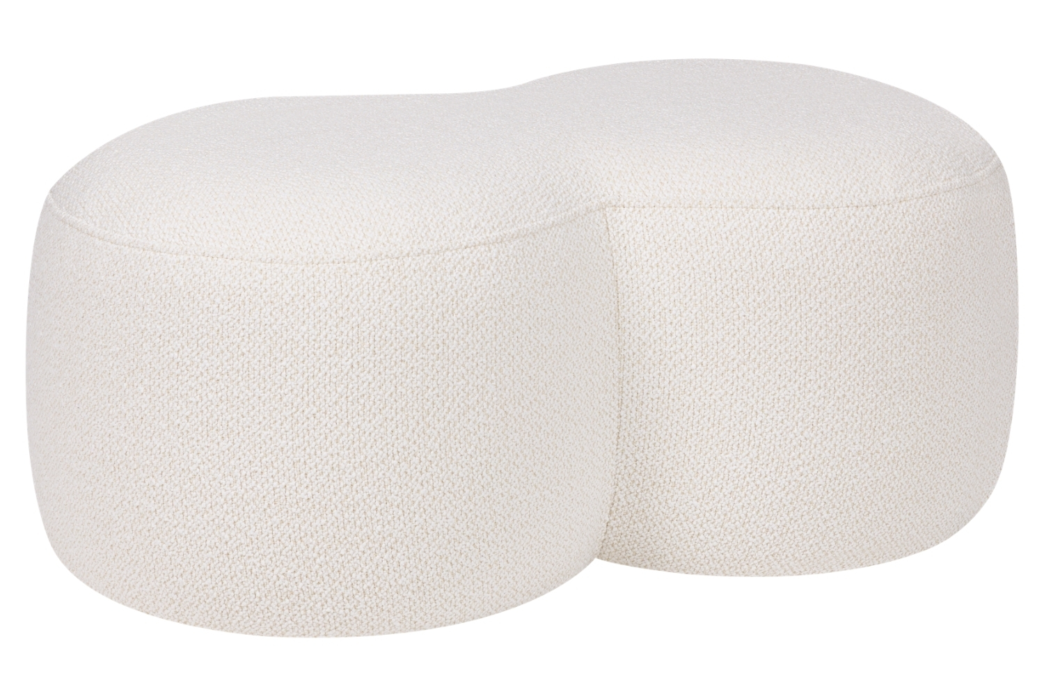 noo.ma Béžový bouclé taburet Umbo 88 x 50 cm