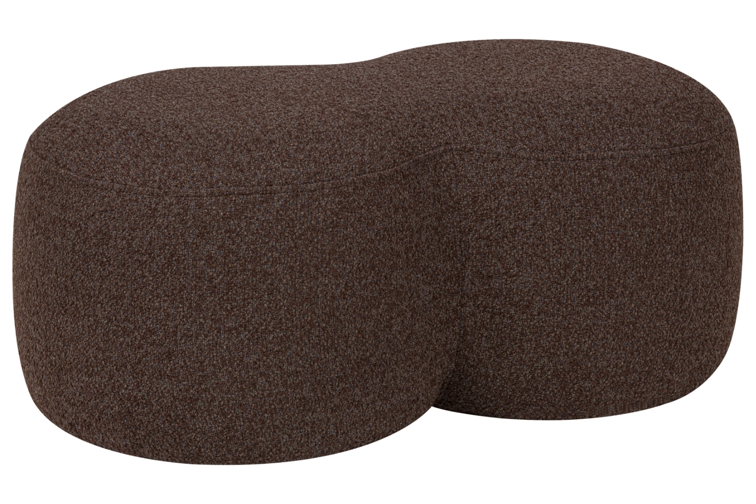 noo.ma Hnědý bouclé taburet Umbo 88 x 50 cm