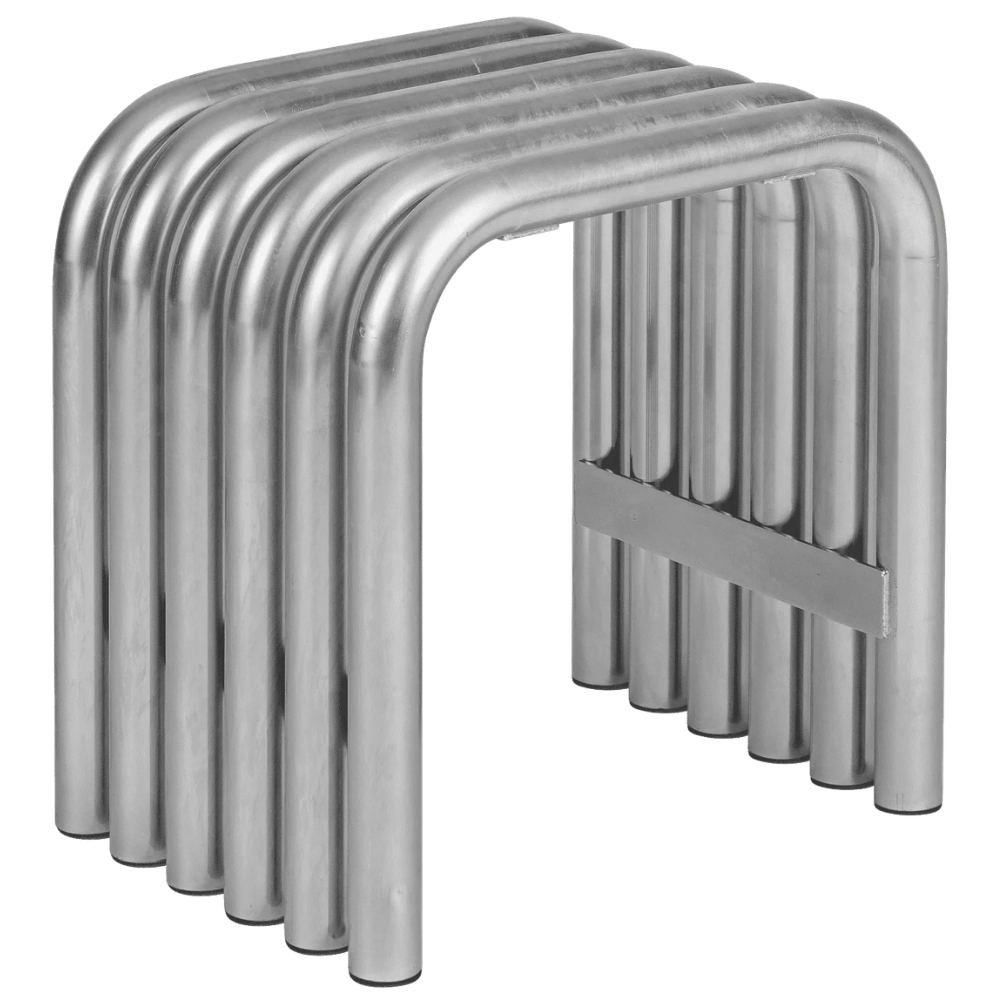 noo.ma Stříbrná kovová zahradní stolička Nokk 43 cm