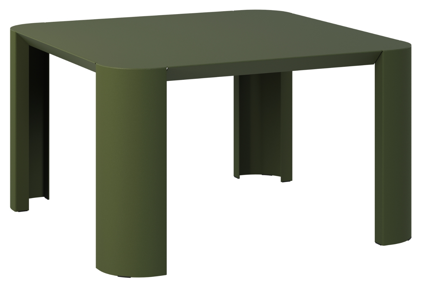 noo.ma Zelený kovový zahradní stolek Fli 65 x 65 cm