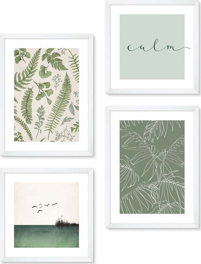 Obrazy v sadě 4 ks 30x40 cm Calm – knor