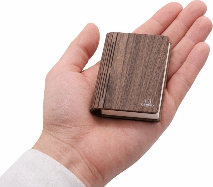 Přenosná světelná dekorace na USB v tmavě přírodní barvě BookLight – Gingko