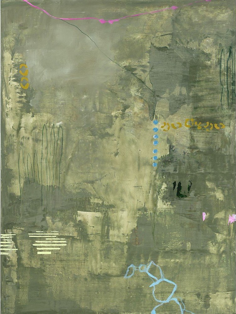 Ručně malovaný obraz na plátně 88x118 cm Green Petite – Malerifabrikken