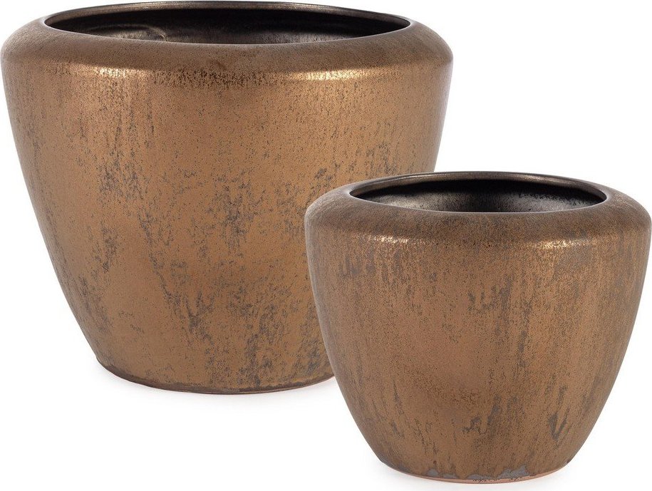 Ručně vyrobené květináče v sadě 2 ks z terakoty ø 39 cm Pathom – Bizzotto