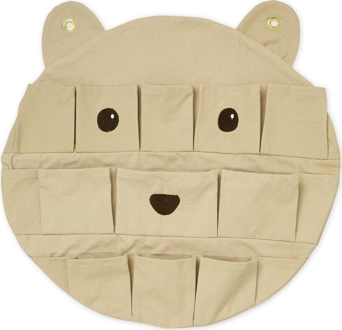 Světle hnědý látkový dětský organizér na hračky 50x5x50 cm Bear – Cam Cam Copenhagen