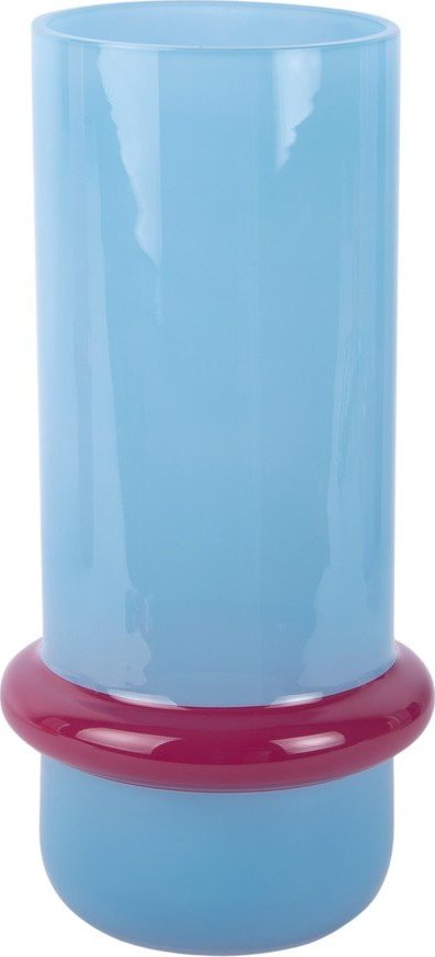 Světle modrá skleněná váza (výška 28 cm) Animado Anillo – PT LIVING