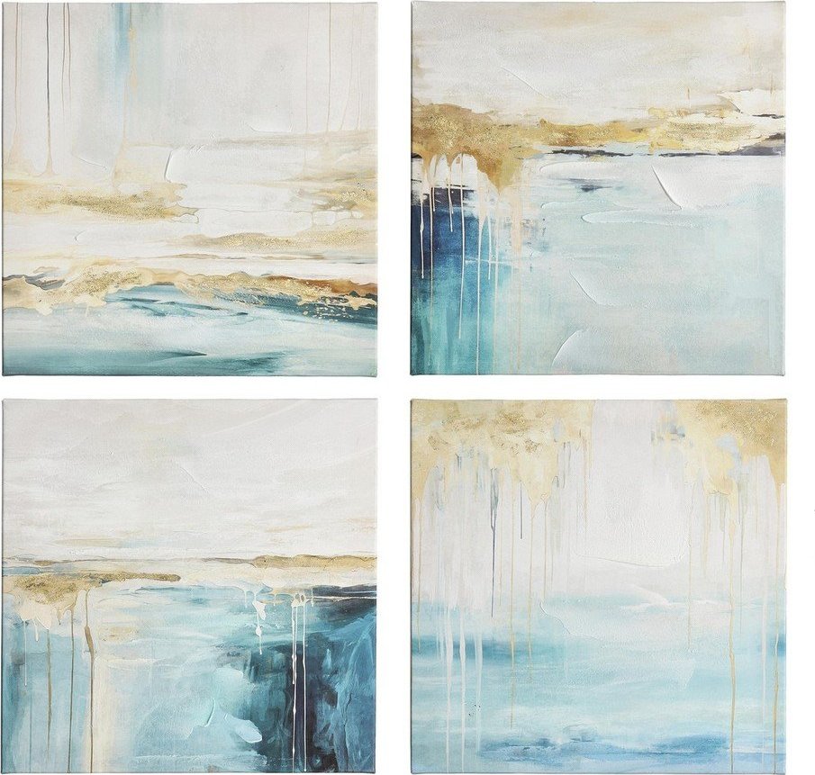 Tištěný/s ručně malovanými prvky obraz na plátně 60x60 cm Crown – Bizzotto