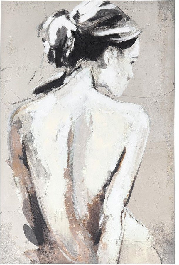 Tištěný/s ručně malovanými prvky obraz na plátně 80x120 cm Talent – Bizzotto