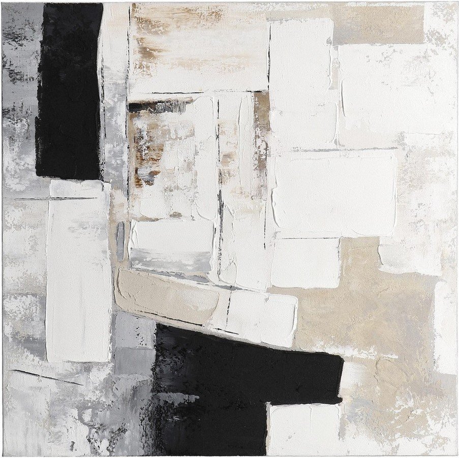 Tištěný/s ručně malovanými prvky obraz na plátně 80x80 cm Crown – Bizzotto