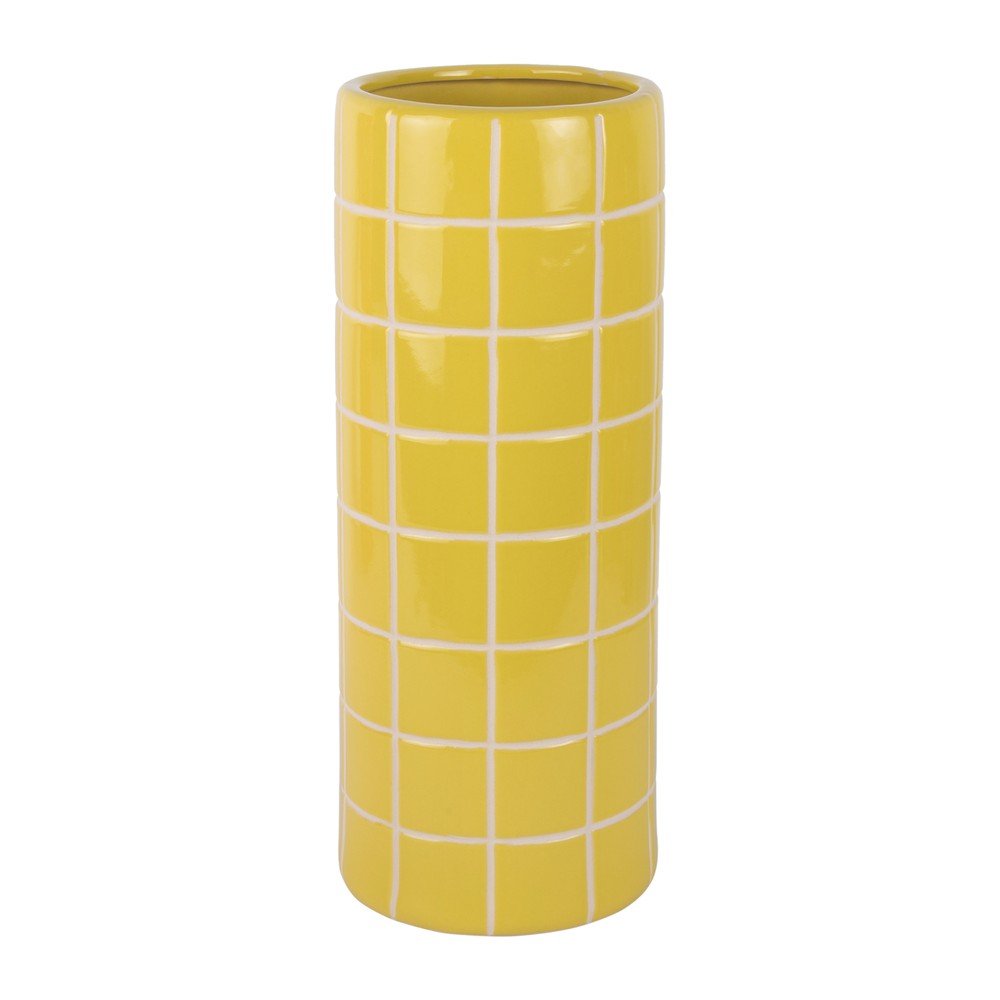 Žlutá keramická váza (výška 40 cm) Retro Tiles – PT LIVING