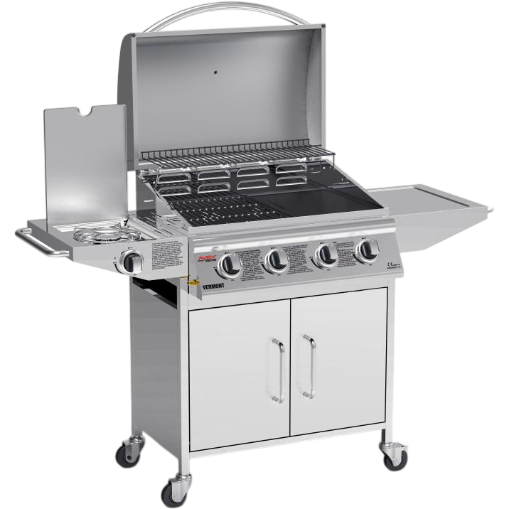 Avenberg Plynový nerezový BBQ gril s bočním hořákem Vermont