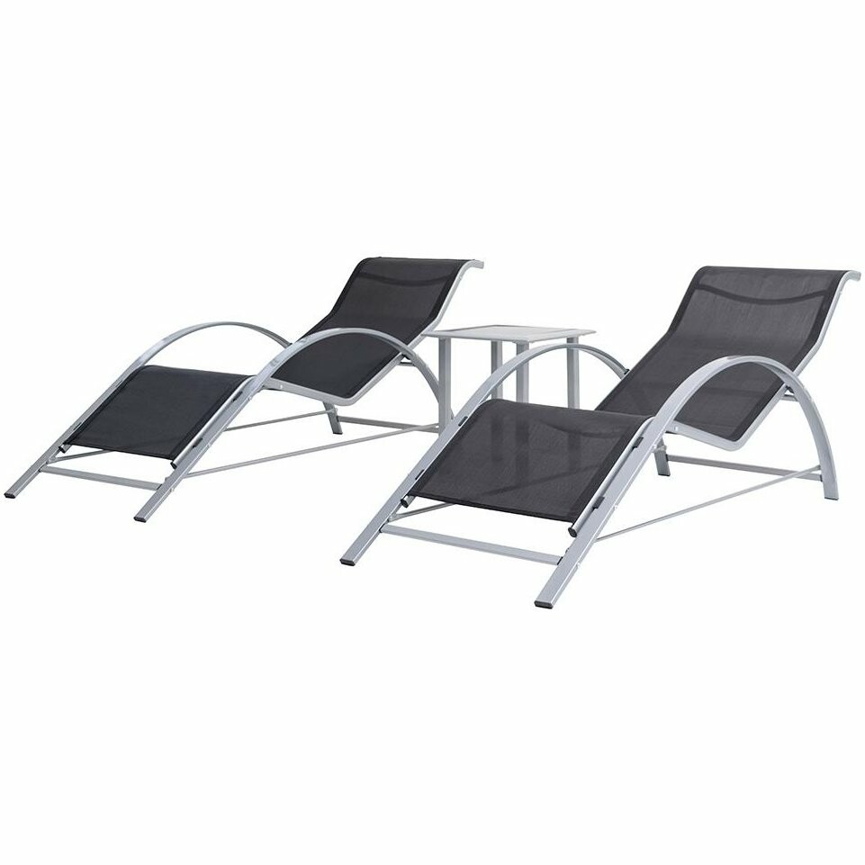 Avenberg Set 2 relaxačních lehátek a stolu Dolfine Avenberg