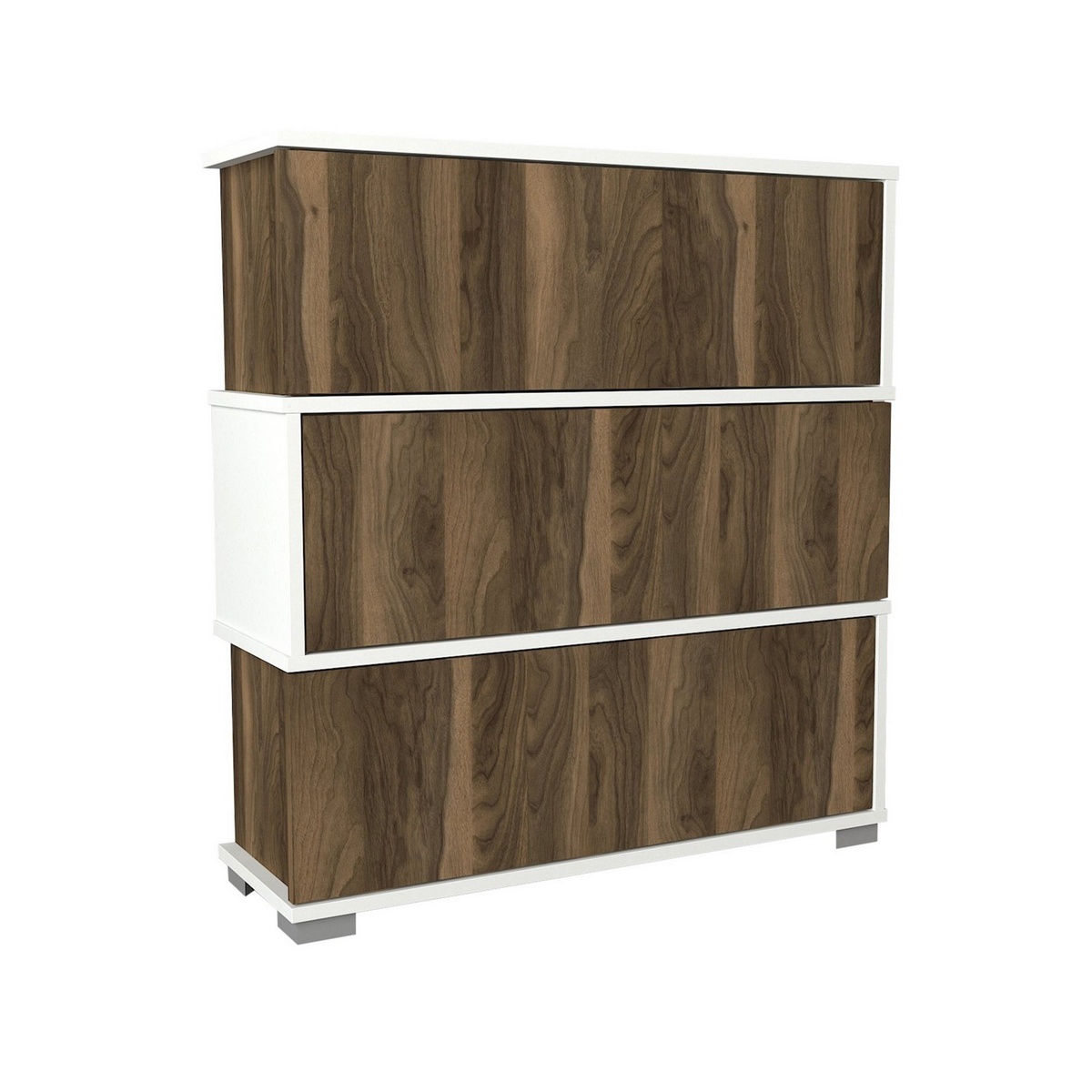 Botník Napolyon White and Walnut Hanah Home