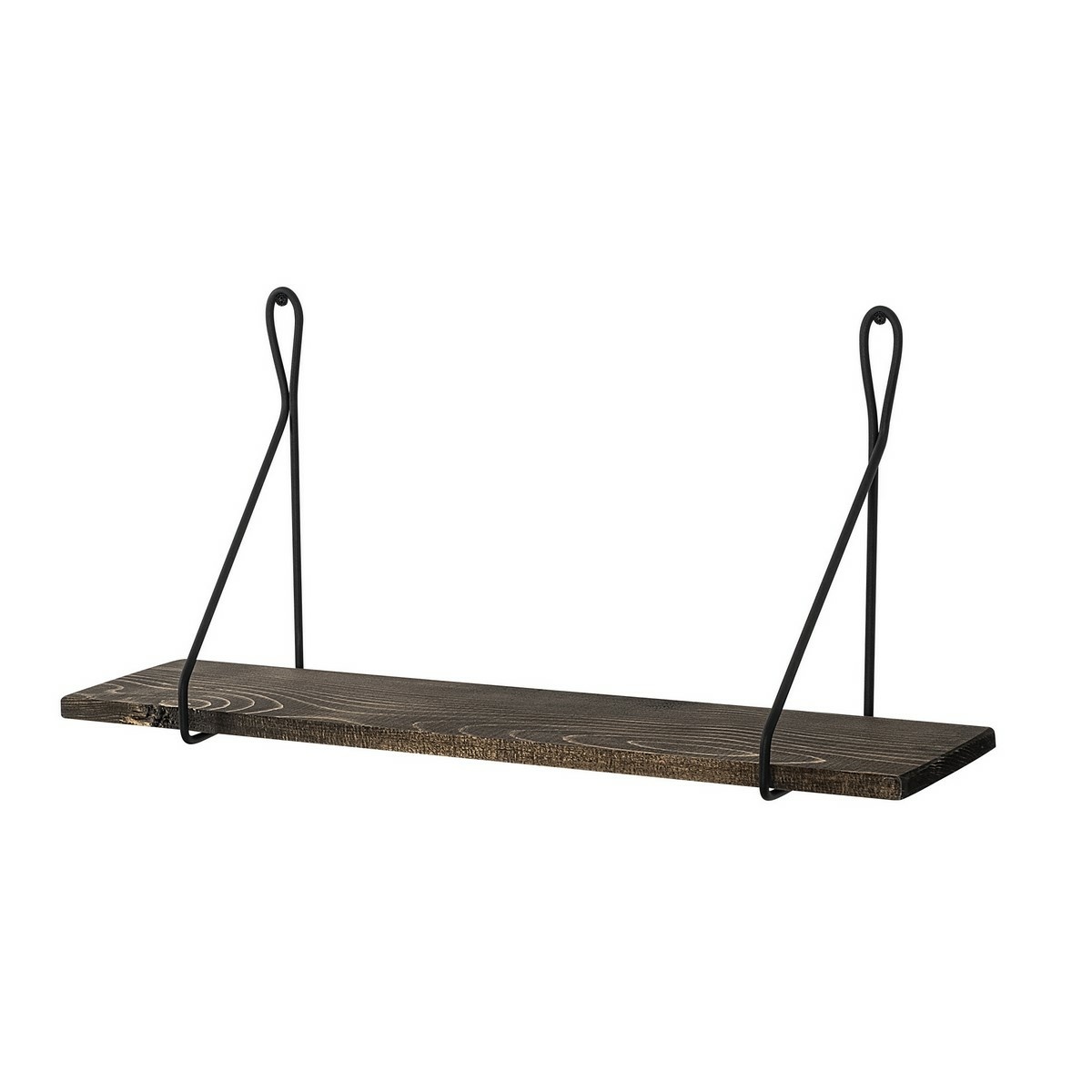 Polička Amaryllis Black and Dark Walnut Hanah Home