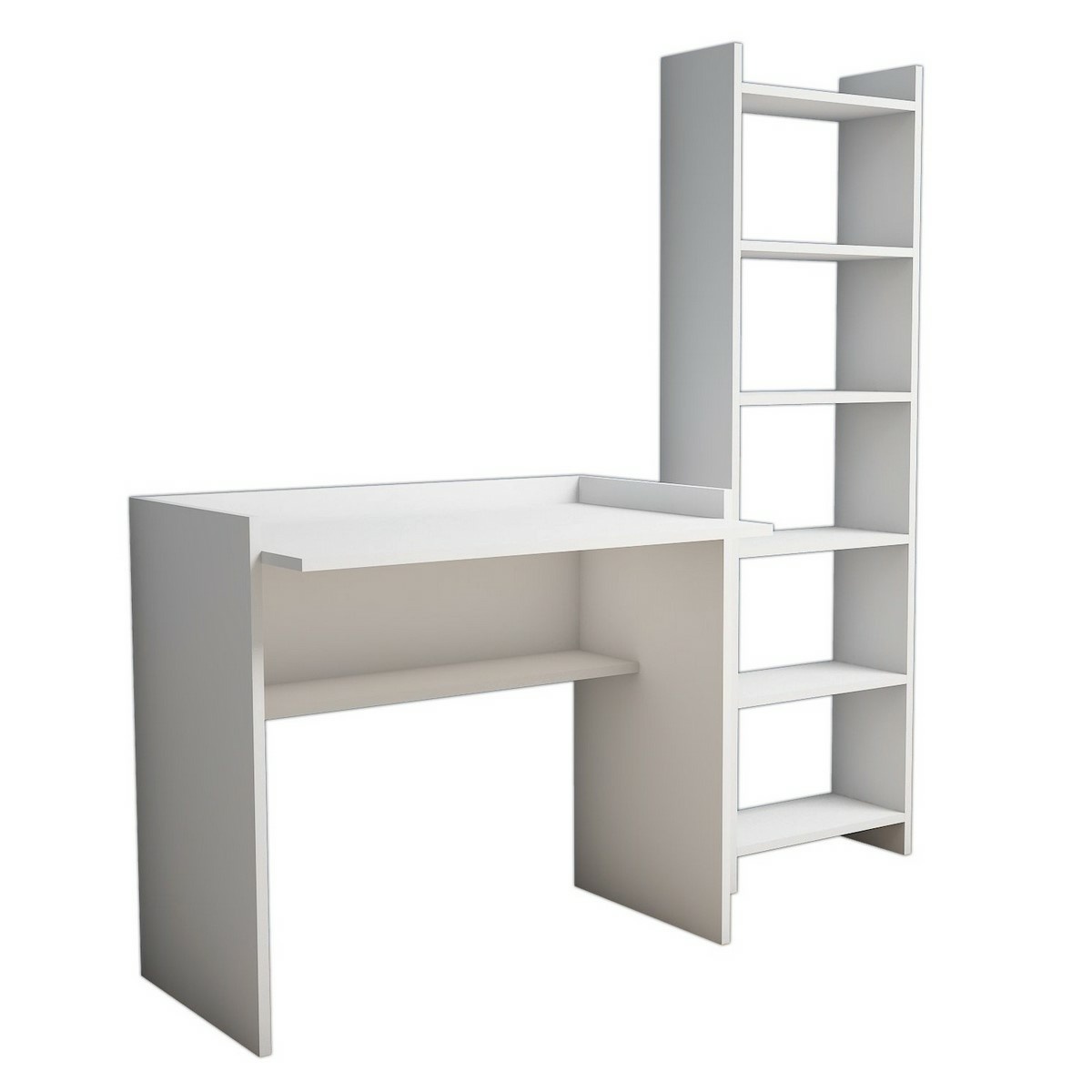 Pracovní stůl s knihovnou Karma White Hanah Home