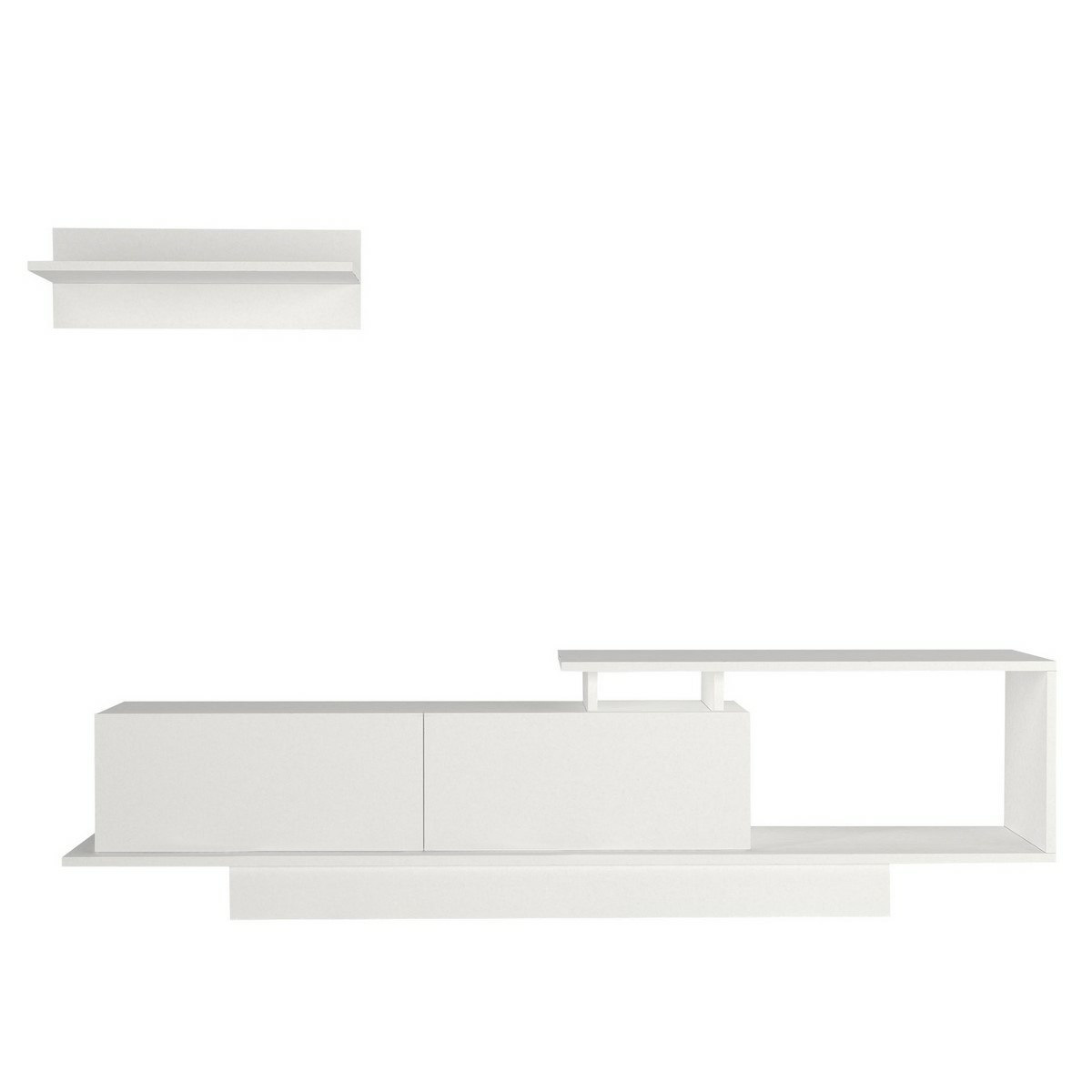 Televizní stolek s poličkou Asos White Hanah Home