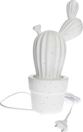Bílá porcelánová lampa ve tvaru kaktusu Brandani Cactus