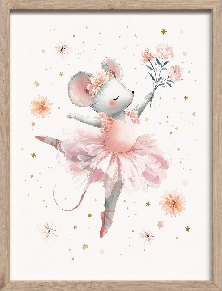 Dětský obrázek 30x40 cm Mouse Ballerina – Styler