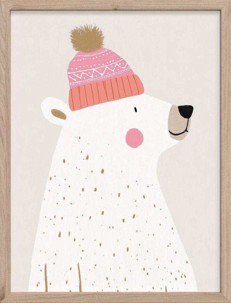 Dětský obrázek 30x40 cm White Bear – Styler